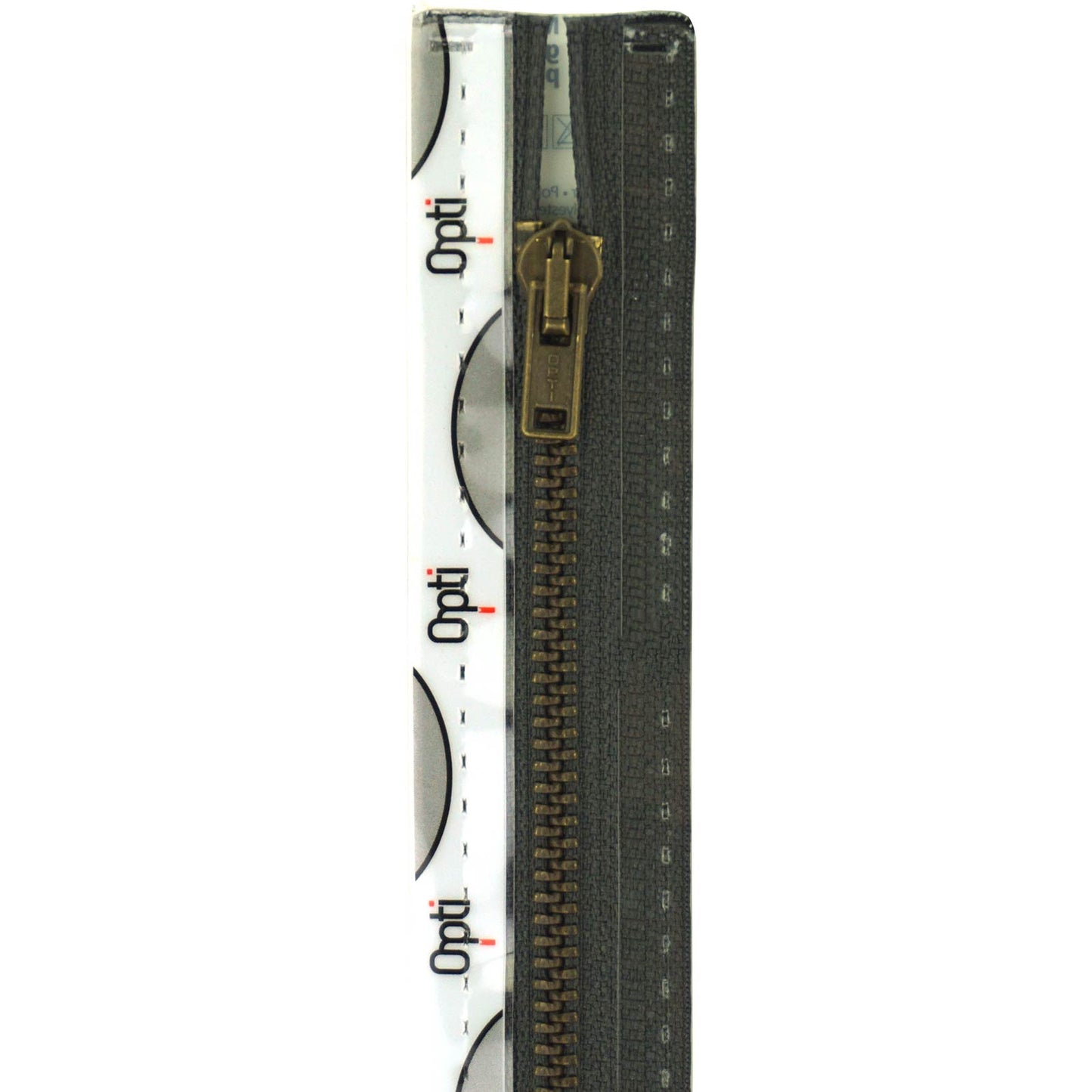 Opti Rits 10cm Metaal antiek, donker grijs 0001