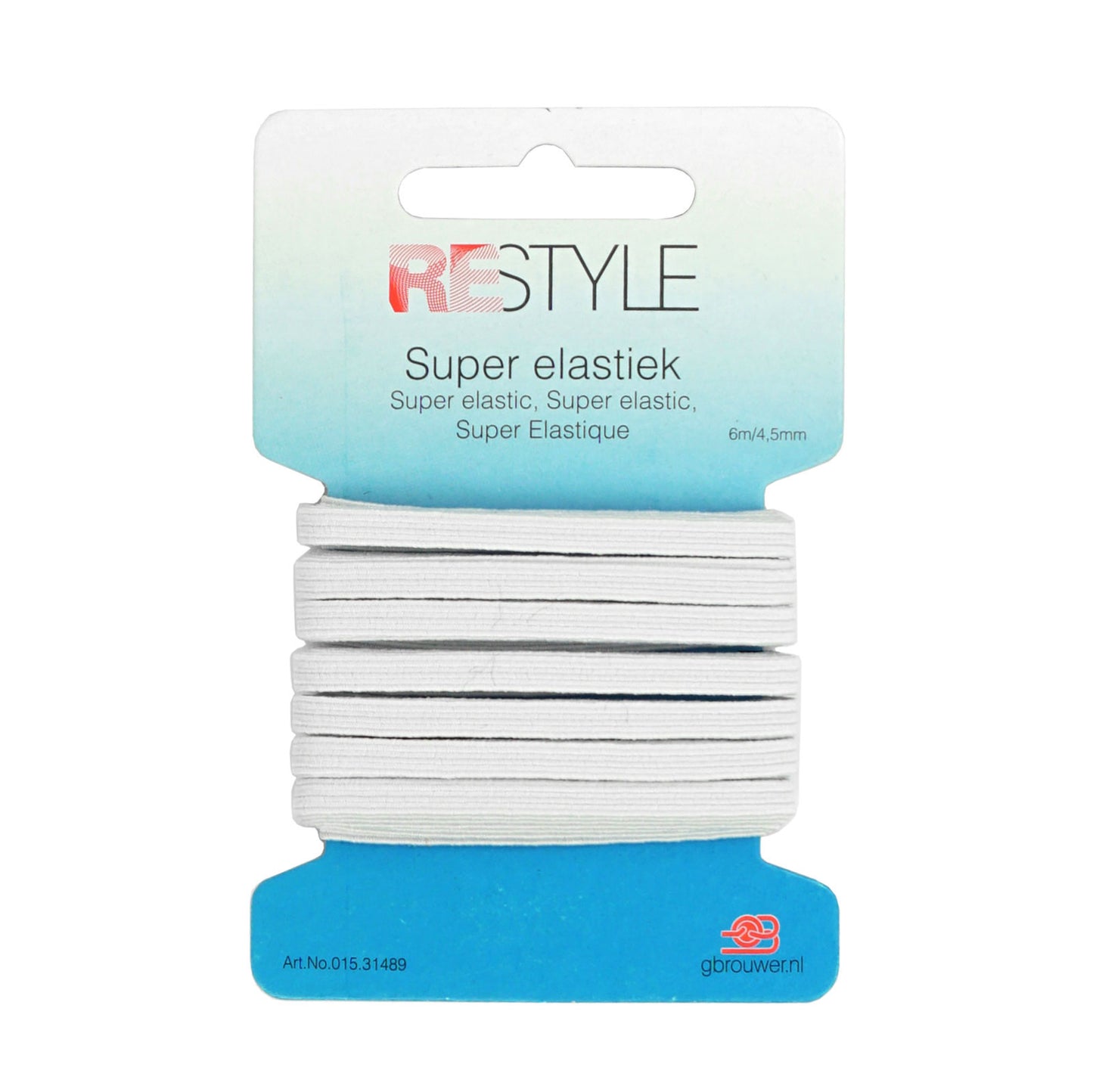 Restyle, Super Elastiek, wit, 4,5mm