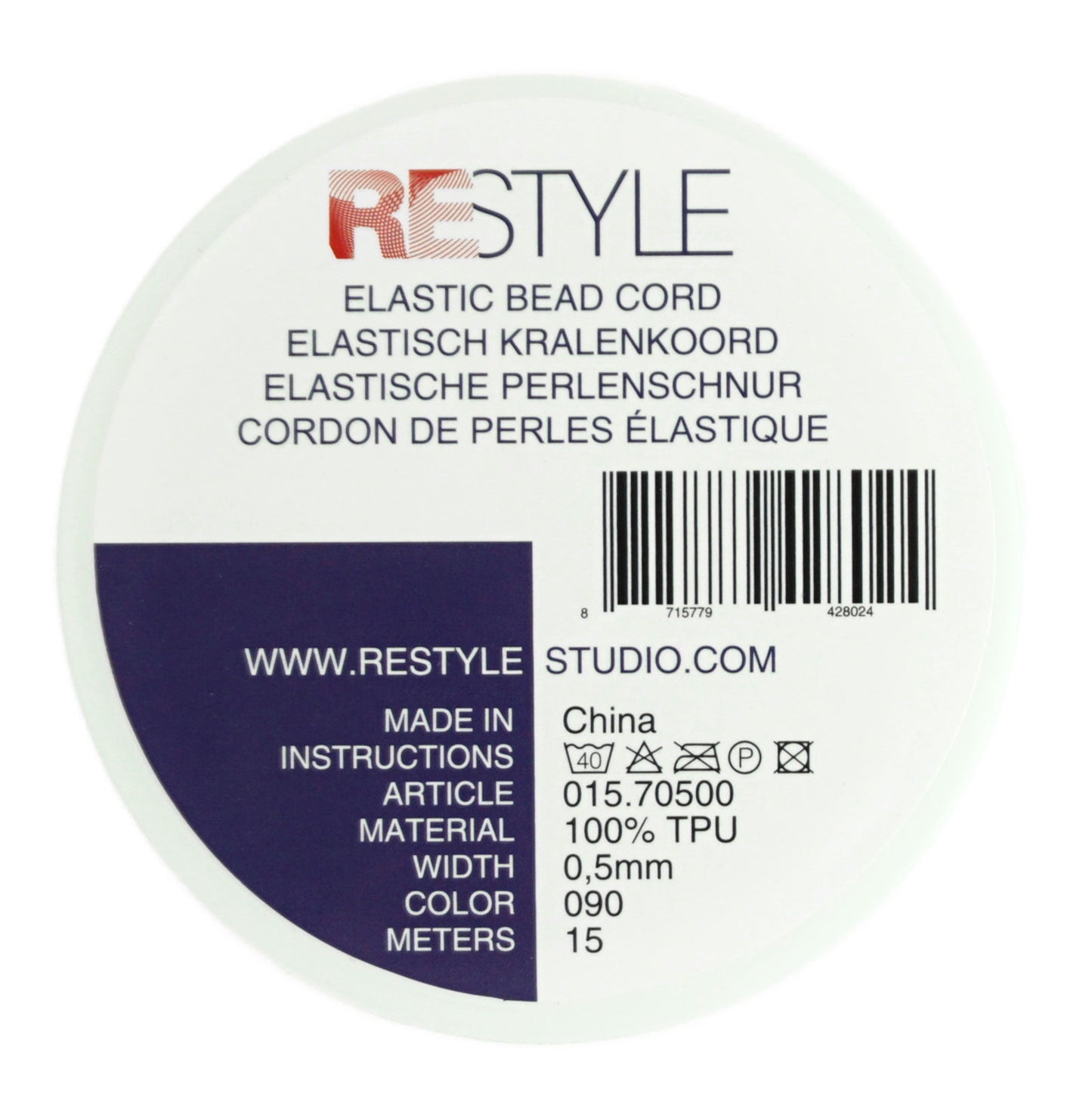 Restyle, kralen elastiek 0.5mm