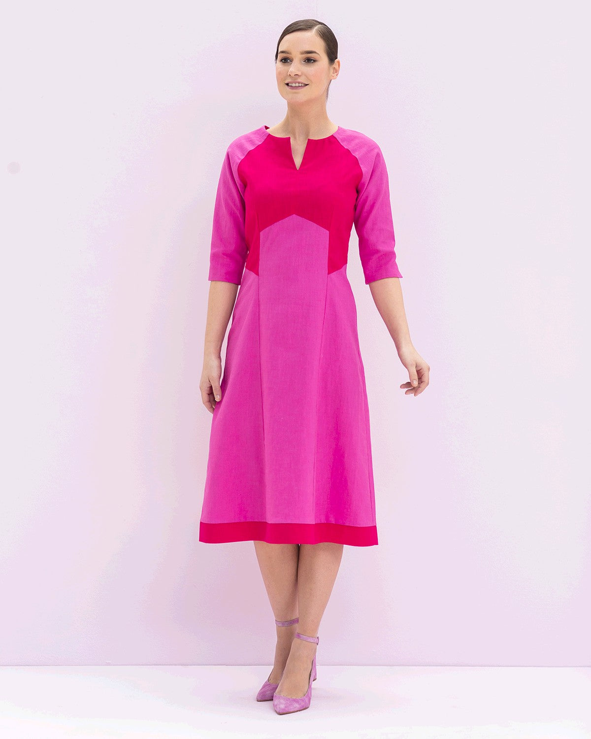 Linnen Cotton Wash, kleur 017, Fuchsia