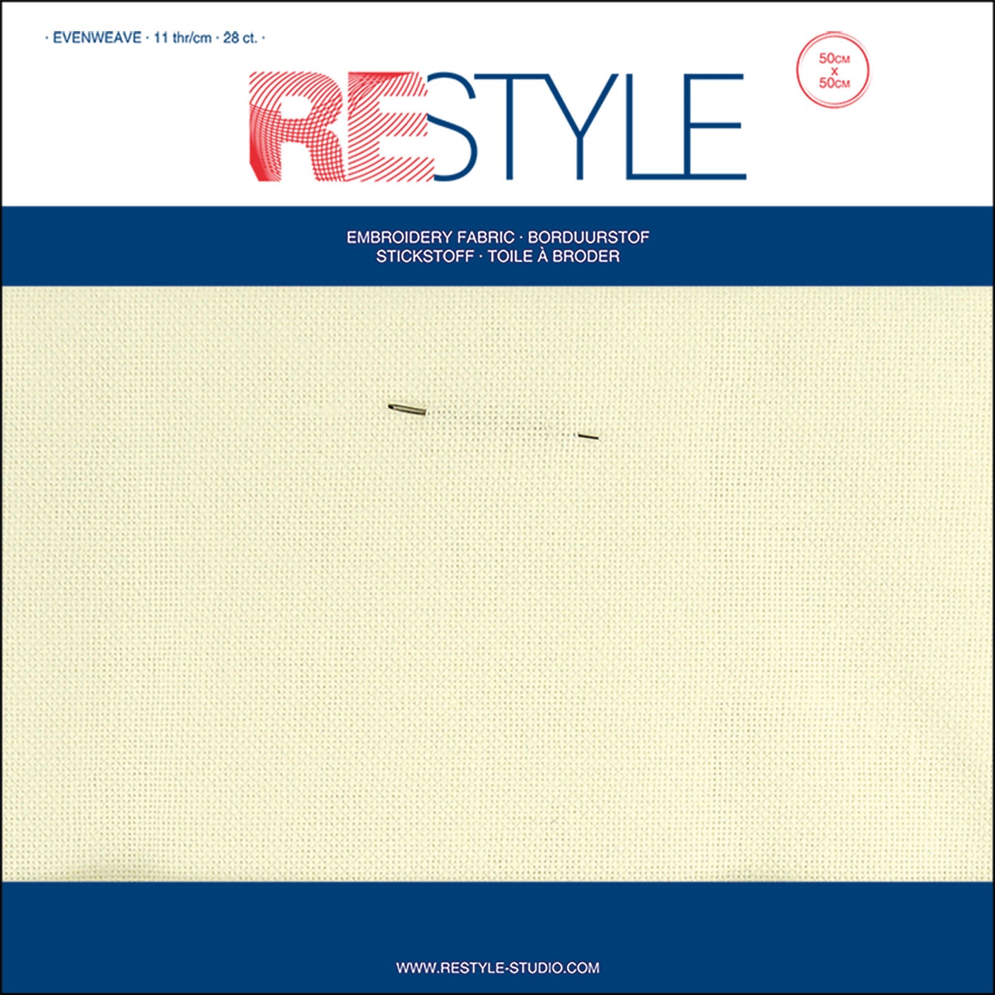 ReStyle Borduurstof, Evenweave, 28 count, ecru.
