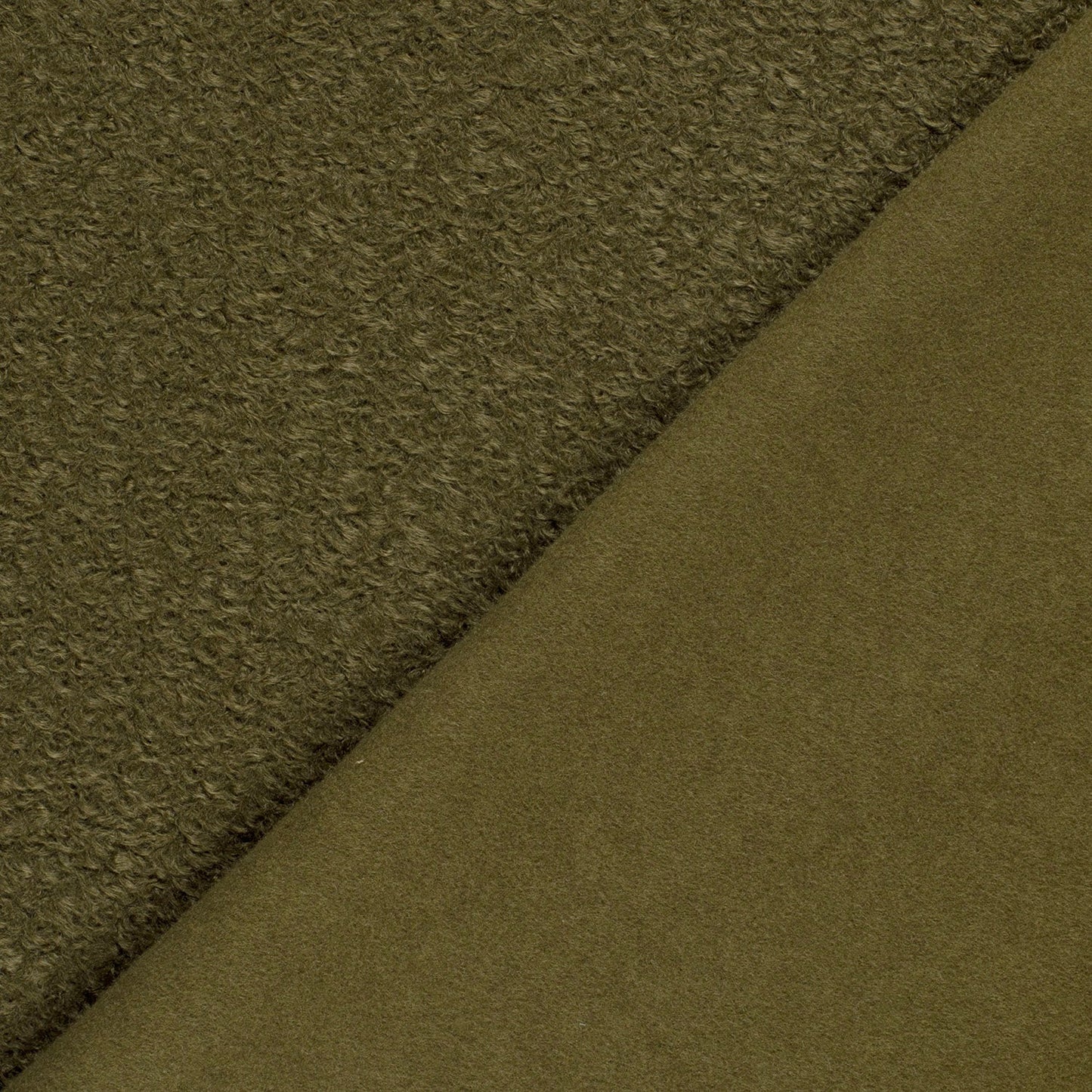 Bouclé, kleur Kaki groen