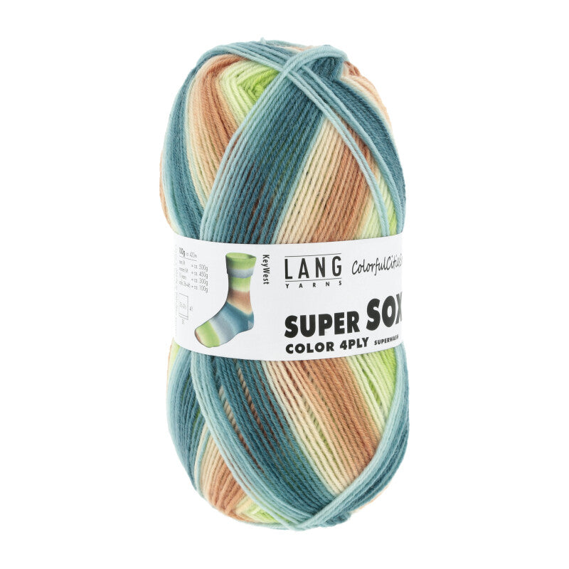 Lang Yarns Super Soxx, kleur KeyWest (0508)