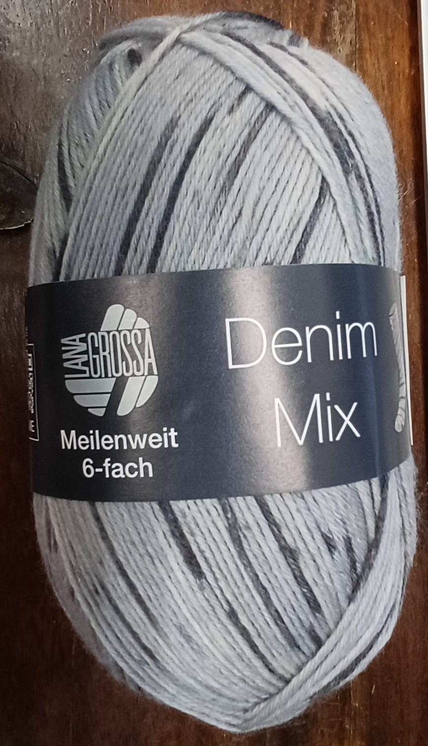 Lana Grossa Meilenweit 6-draads, Denim Mix, kleur 9731
