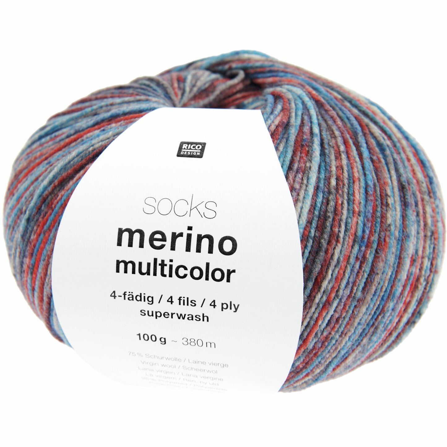 Rico Design Socks Merino Multicolor, kleur 003