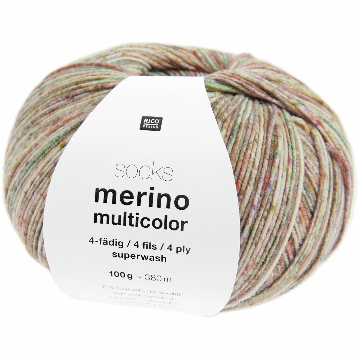 Rico Design Socks Merino Multicolor, kleur 006