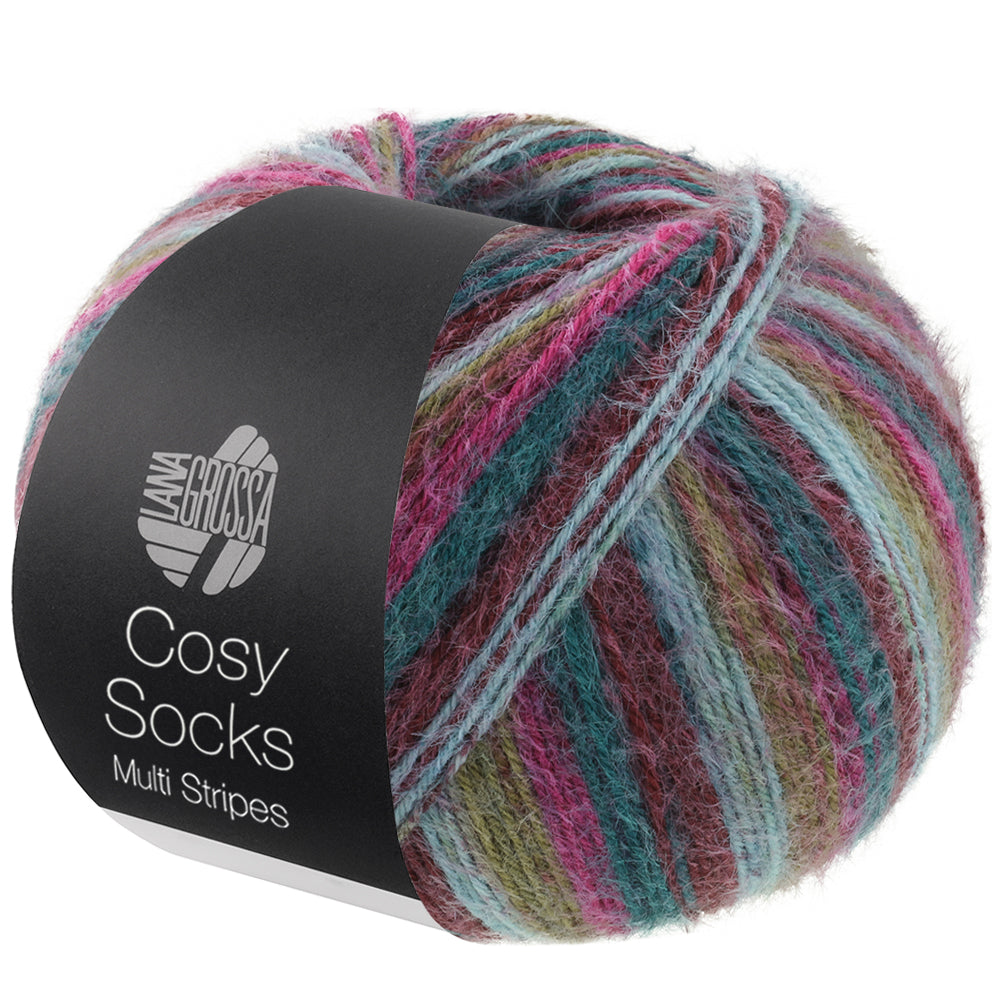 Lana Grossa Cosy Socks Multi Strips, kleur 0158