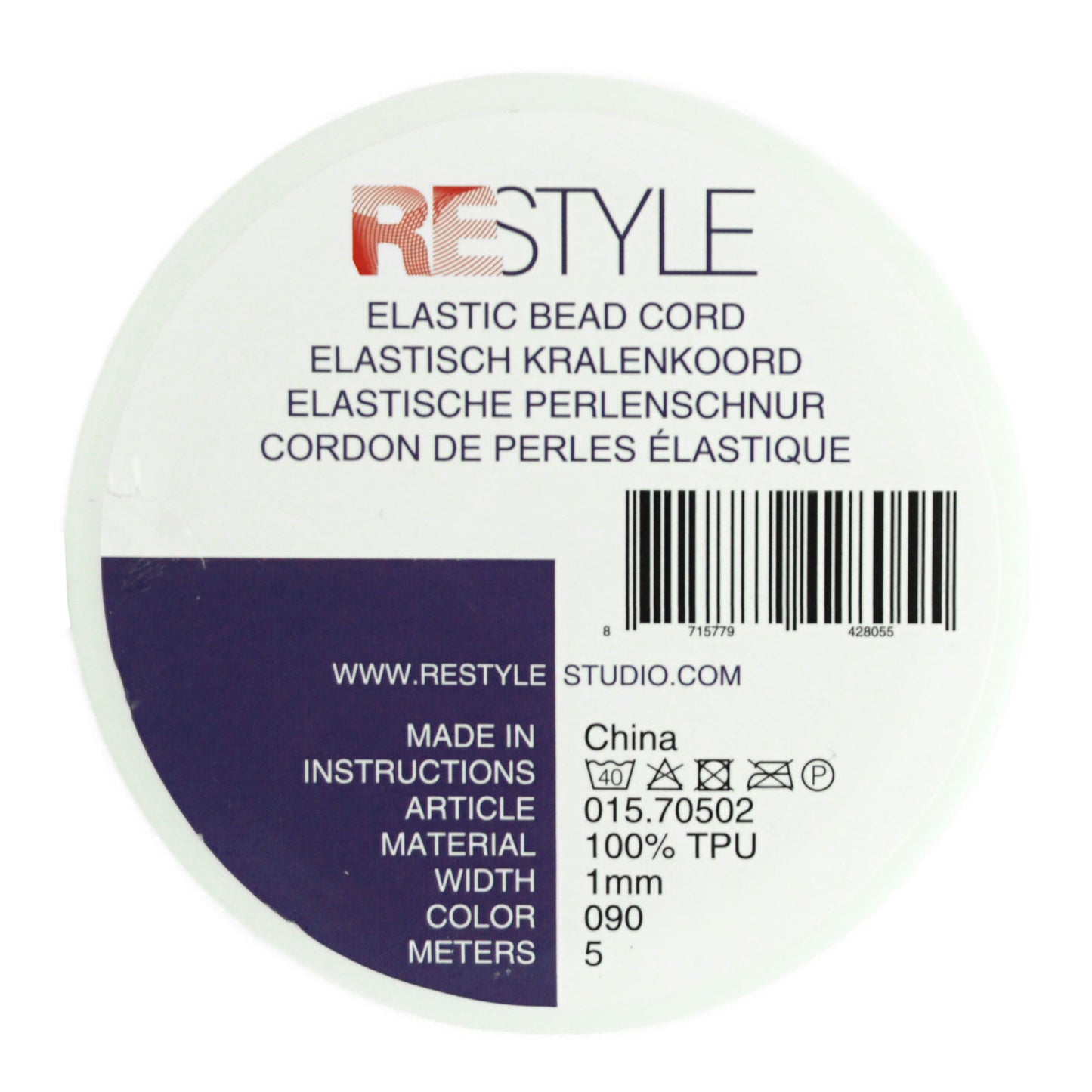 Restyle, kralen elastiek 1mm