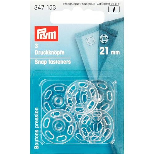 Prym Drukknopen 21mm, kleur transparant