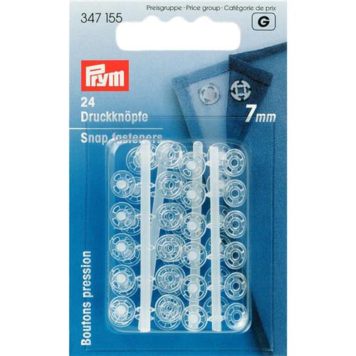 Prym Drukknopen 7mm, kleur transparant