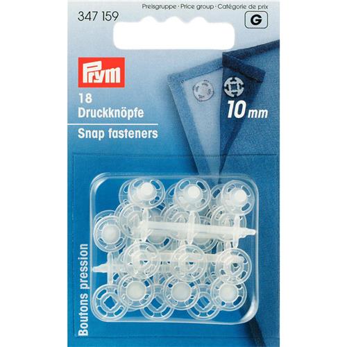 Prym Drukknopen 10mm, kleur transparant