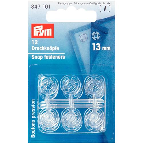 Prym Drukknopen 13mm, kleur transparant