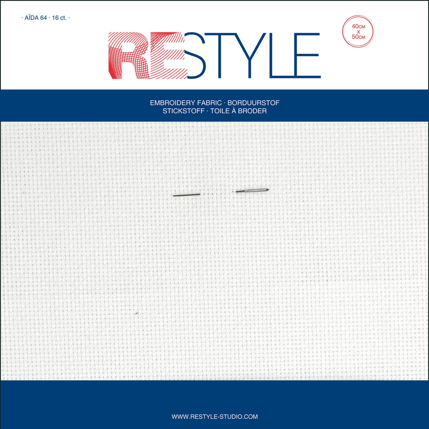 ReStyle Borduurstof, Aïda, 16 count, wit