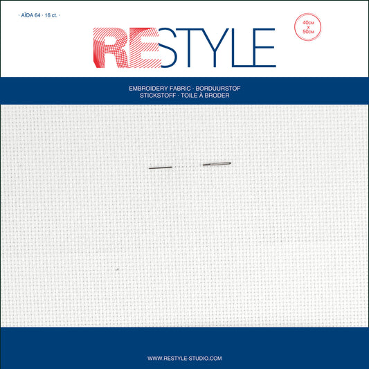 ReStyle Borduurstof, Aïda, 16 count, wit