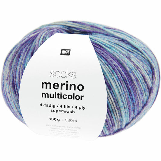 Rico Design Socks Merino Multicolor, kleur 004