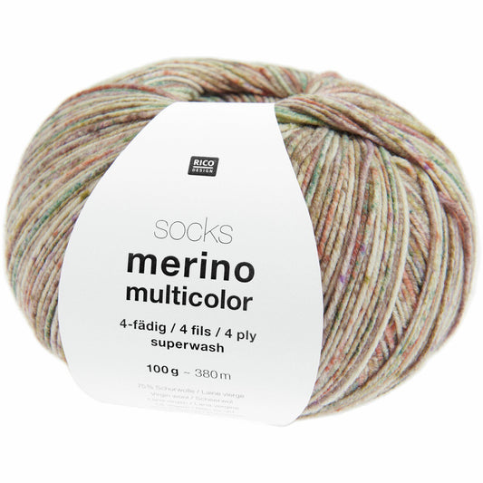 Rico Design Socks Merino Multicolor, kleur 006