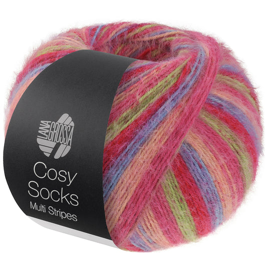 Lana Grossa Cosy Socks Multi Strips, kleur 0152