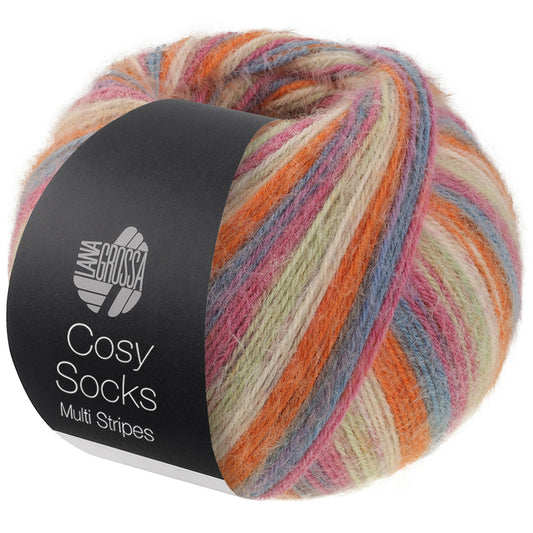 Lana Grossa Cosy Socks Multi Strips, kleur 0154