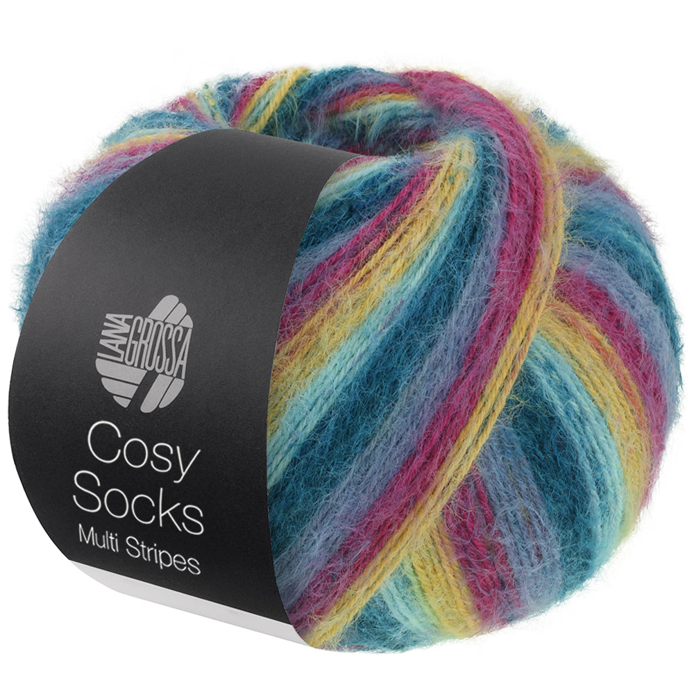 Lana Grossa Cosy Socks Multi Strips, kleur 0155