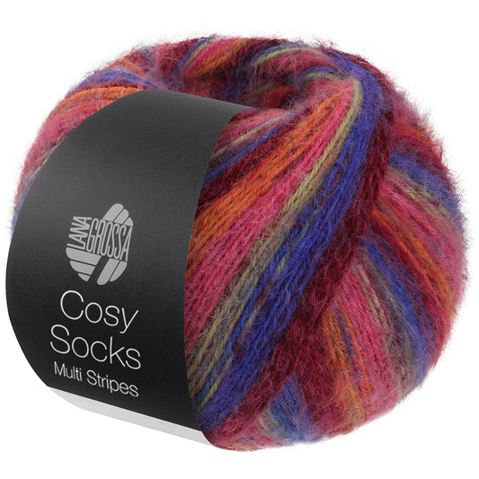 Lana Grossa Cosy Socks Multi Strips, kleur 0156