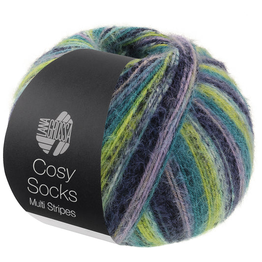 Lana Grossa Cosy Socks Multi Strips, kleur 0157