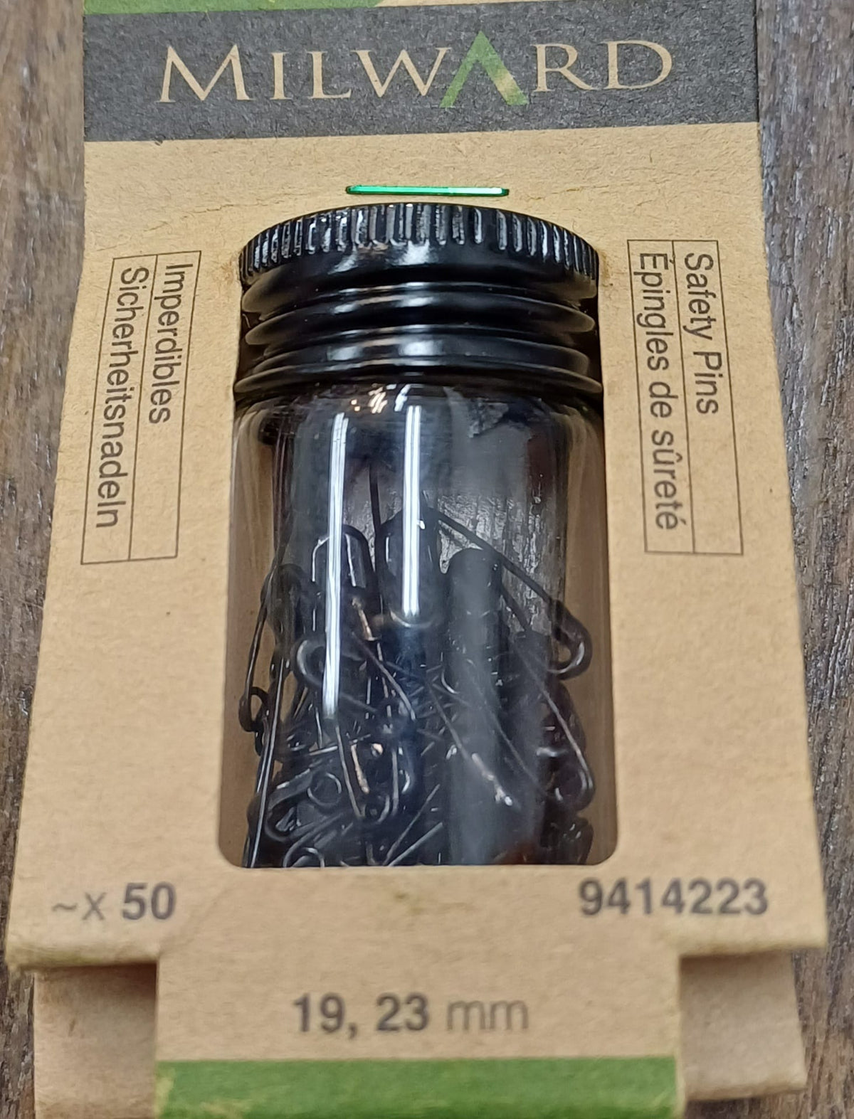 Veiligheidsspeldjes zwart 19 en 23mm